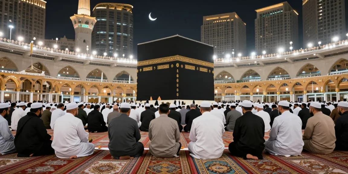 Stunning Umroh Itikaf experience in Masjidil Haram during travel, offering spiritual tranquility and community.
