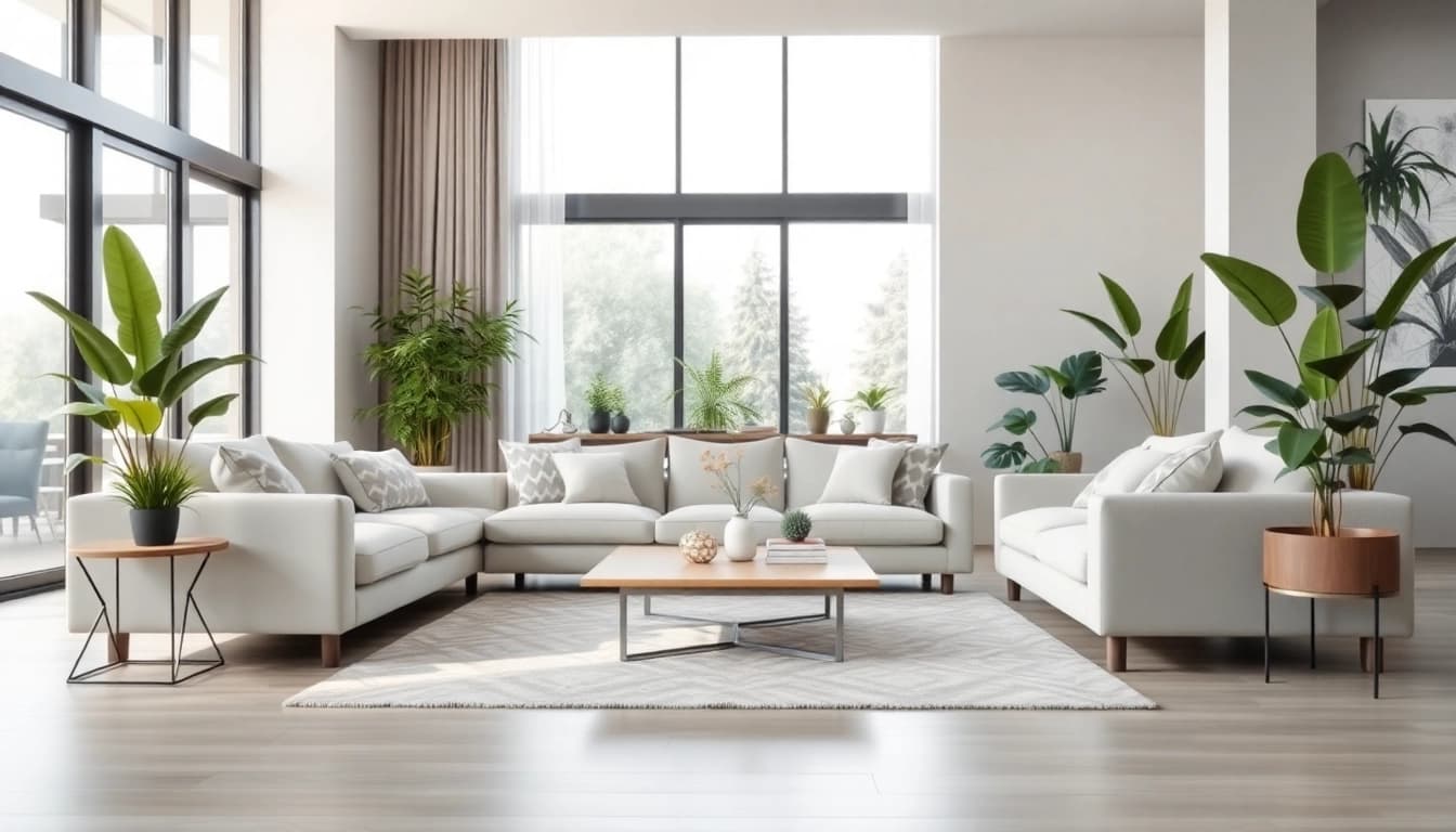 Embrace seamless living with a modern living room designed for comfort and style.