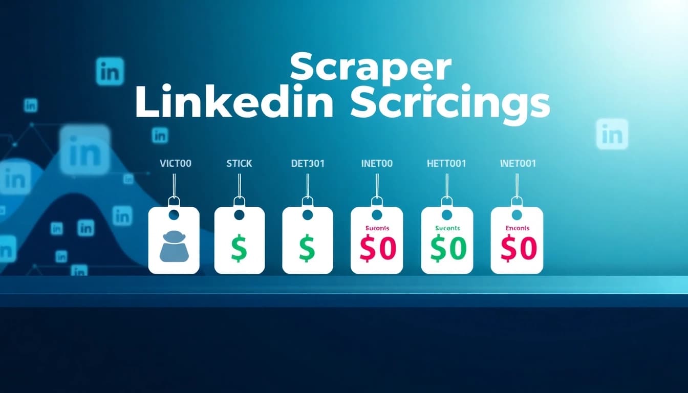 Illustration of linkedin scraper pricing plans highlighting various pricing options and features.