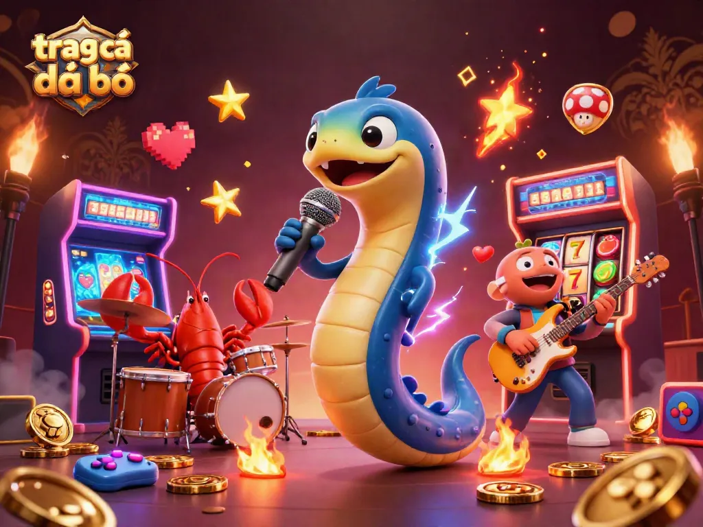 Cá độ bóng đá trên trang cá độ đá bóng, hoạt động đầy màu sắc với máy chơi game neon và nhân vật 3D.