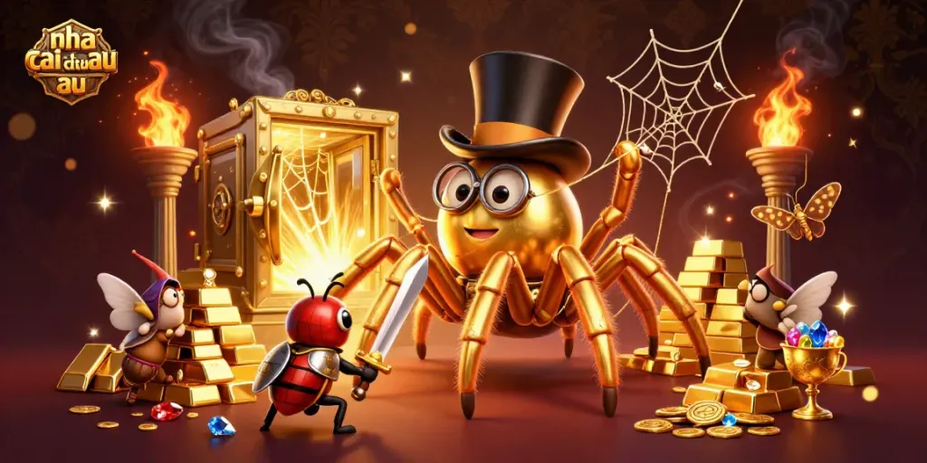 Hãy tìm hiểu nhà cái đến từ Châu Âu với hình ảnh độc đáo của chú nhện vàng trong casino.