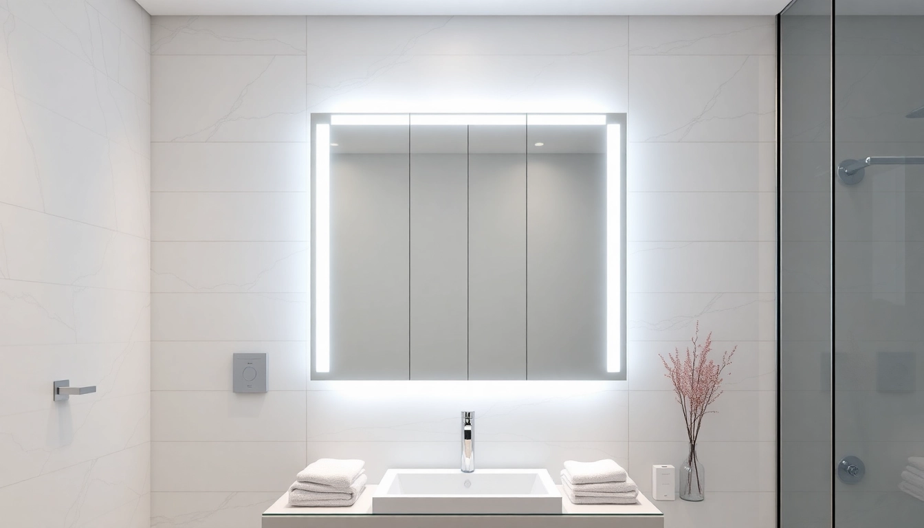 Elevate your space with a stylish led bathroom mirror Cabinet showcasing modern design and bright lighting.