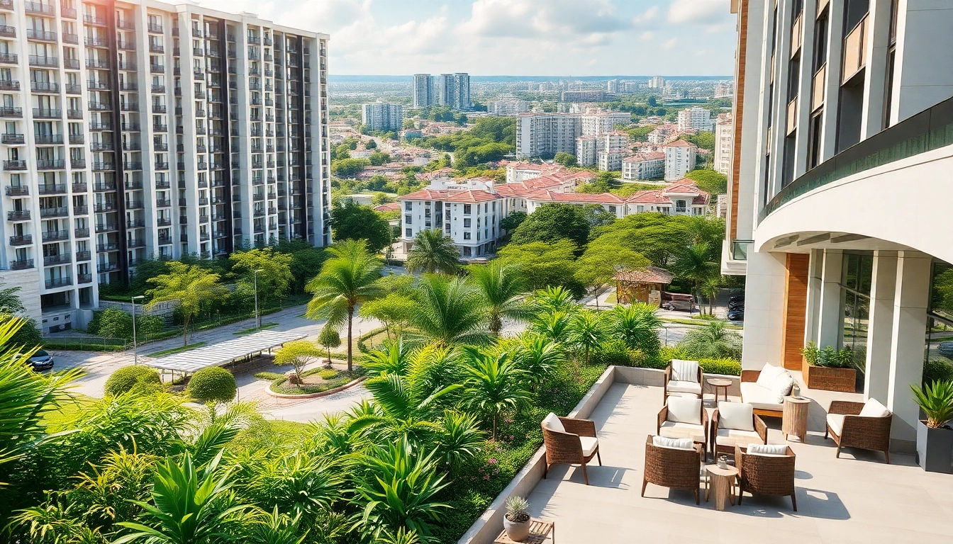 Showcasing Tampines EC's vibrant architectural design and green spaces in Singapore's urban backdrop.