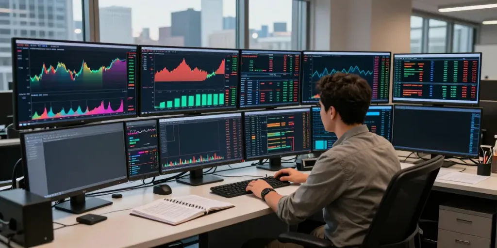 TradingView charting tools in a professional trader's workspace