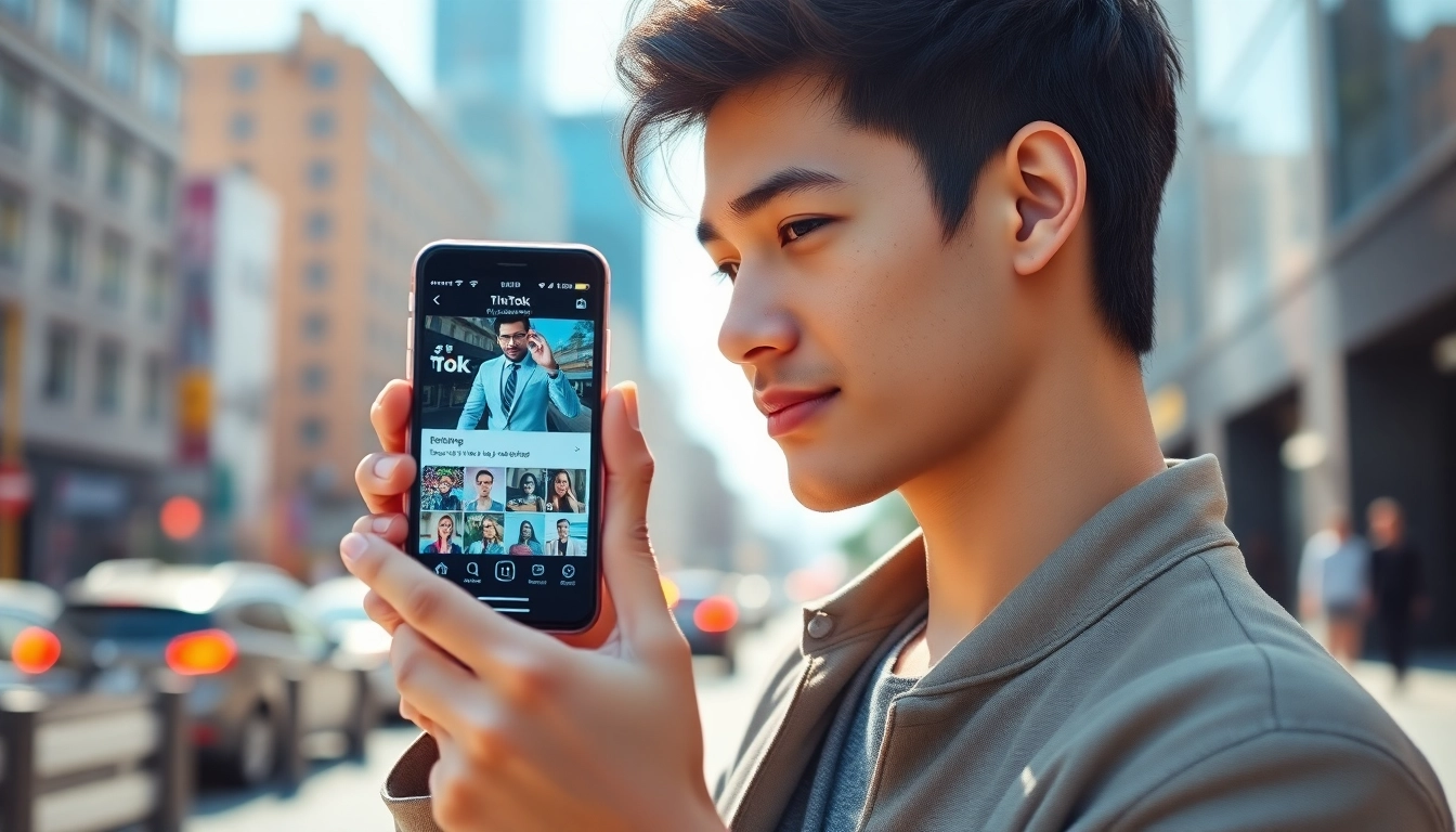 tiktok いいね 購入でスマホを使う若者の活気あるシーン
