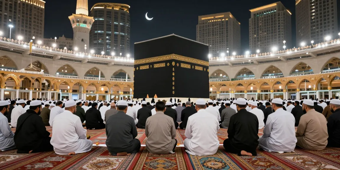 Stunning Umroh Itikaf experience in Masjidil Haram during travel, offering spiritual tranquility and community.
