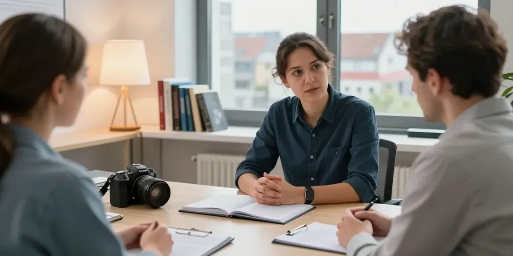 MPU Beratung Hannover – ein Verkehrspsychologe hört aufmerksam zu.