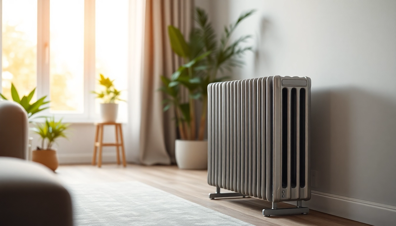 Heizkörper im modernen Wohnzimmer mit warmem Licht und einladender Atmosphäre gestalten