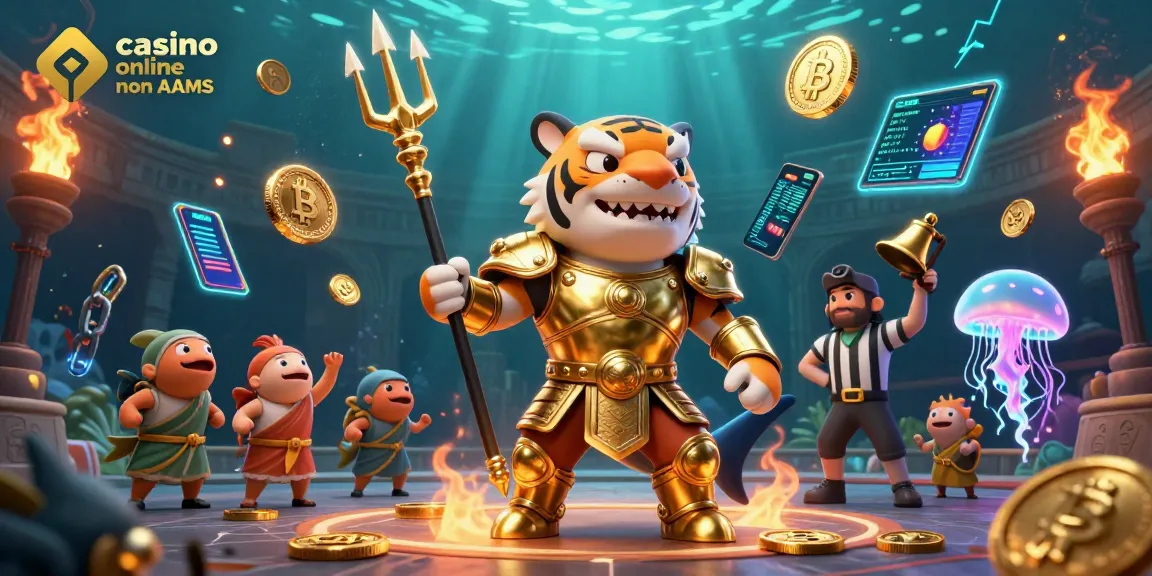 Vivi l'emozione del gioco nei casino online non AAMS con questa vibrante illustrazione 3D.