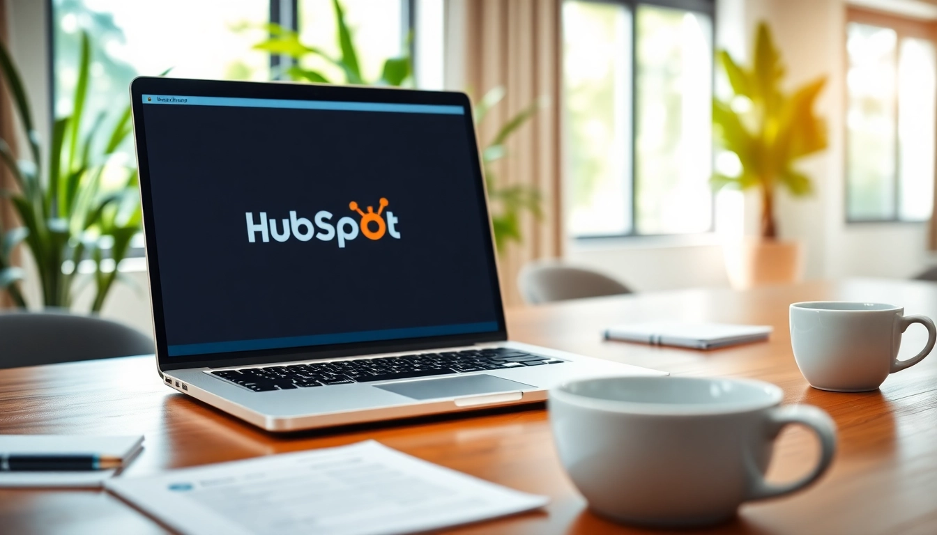 Leverage hubspot free for enhanced business productivity in a modern office setup.