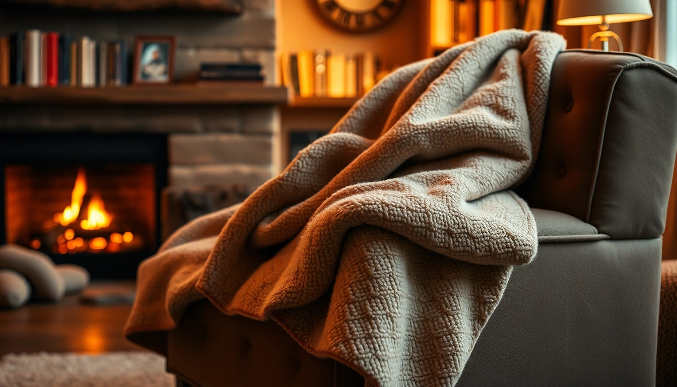 Geniet van de zachtheid van fleece in een uitnodigende woonkamer met een sfeervolle setting.