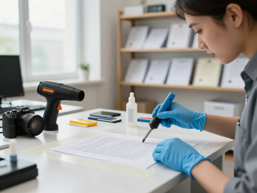 bóc giấy ép uy tín hà nội - Quy trình khôi phục tài liệu với một kỹ thuật viên sử dụng công cụ chuyên nghiệp