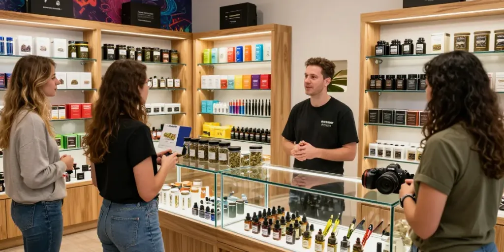 Alien labs dispensary showcasing premium cannabis products and knowledgeable staff in a welcoming atmosphere.