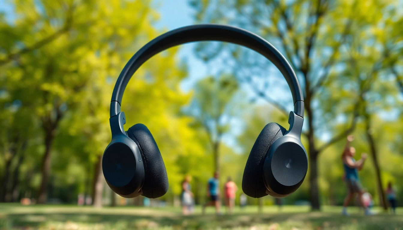 Listen to music effortlessly with Bone X2 Bone Conduction Headphones, showcasing its innovative design in a park setting.
