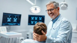 Engaged dentist checking patient's dental health in a modern clinic setting.