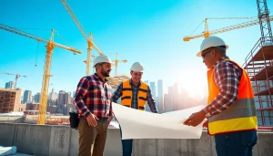 Experience skilled New York City General Contractor managing a bustling construction site.