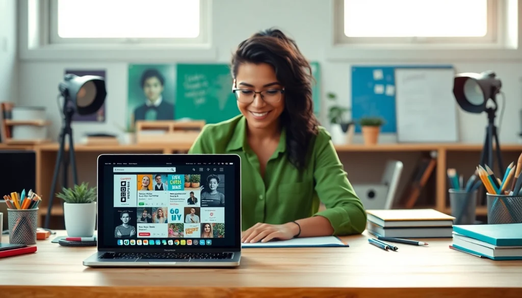 Learn how to get paid for content creation fast with this vibrant workspace of a content creator.