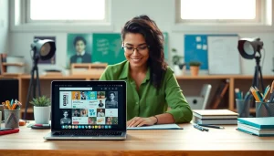 Learn how to get paid for content creation fast with this vibrant workspace of a content creator.