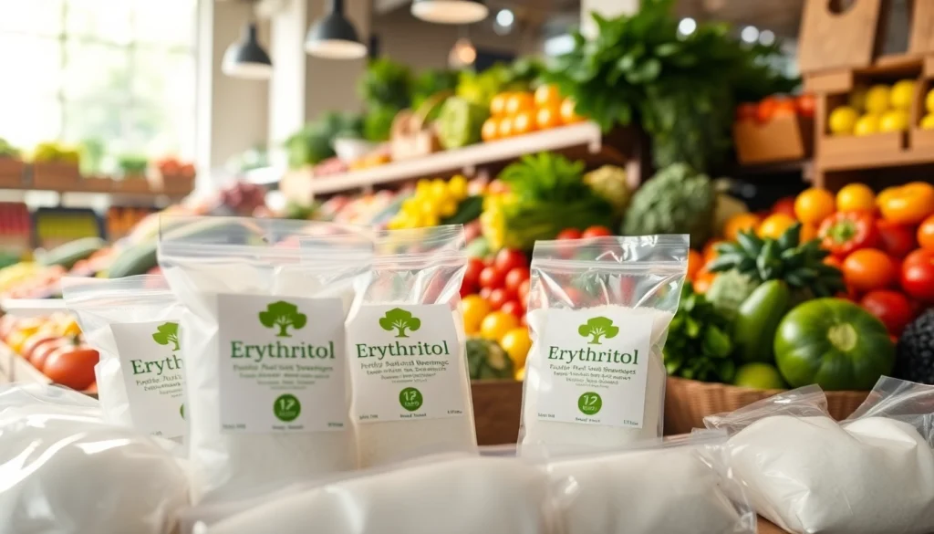 Optimizing health benefits with édulcorant en vrac in a vibrant market display.