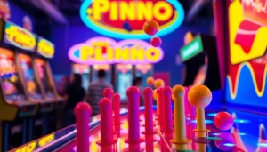 Menampilkan plinko demo dengan bola berjatuhan di papan, menambahkan keseruan visual.