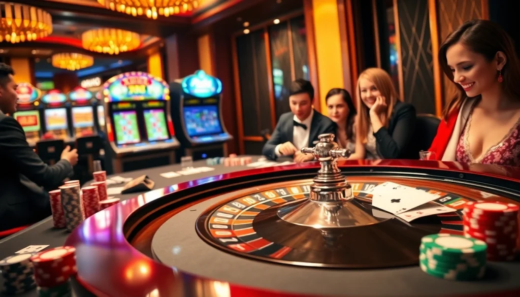 Experience the thrill of xin 88 gaming with vibrant casino elements like roulette and poker.