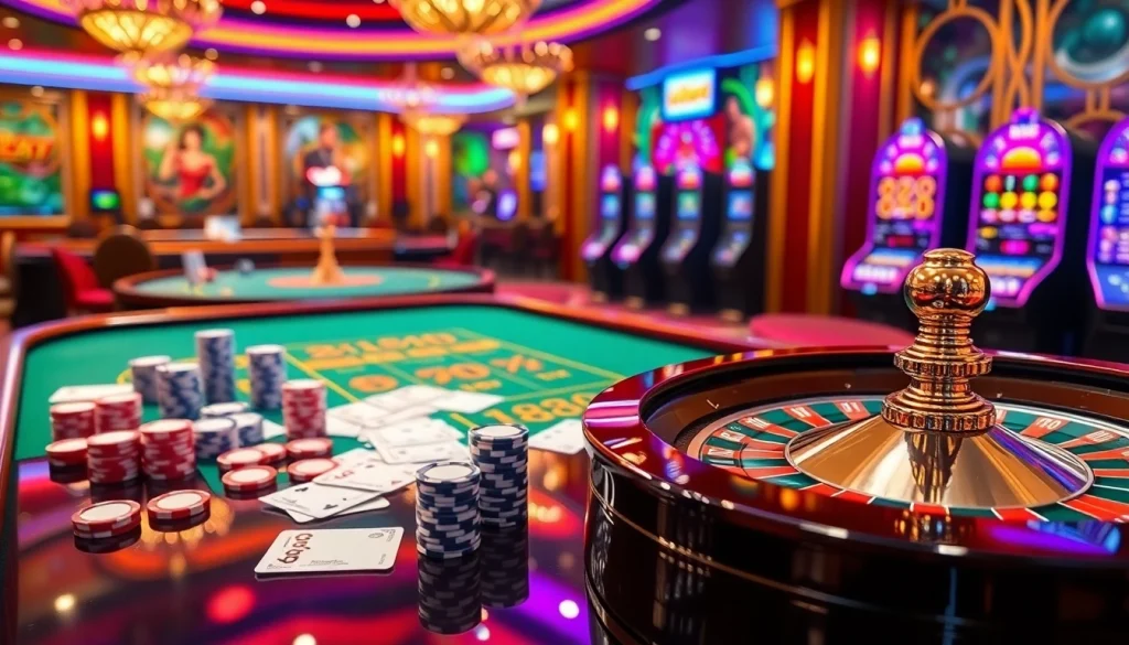 Engage with thrilling games at u888 com featuring vibrant casino tables and lively roulette wheels.