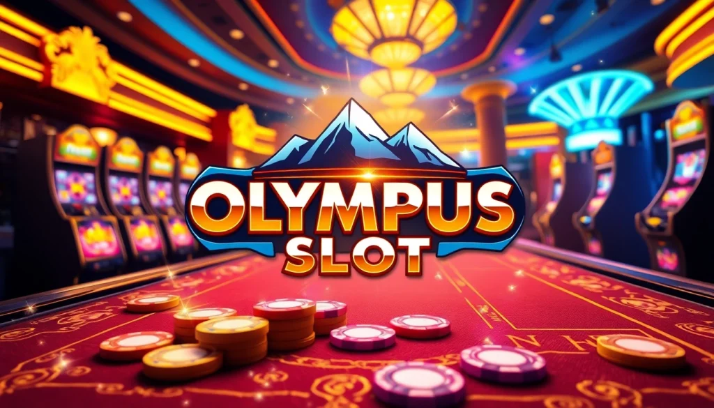 Mainkan permainan Olympus slot yang seru di kasino mewah dengan warna-warna cerah dan pencahayaan dinamis.