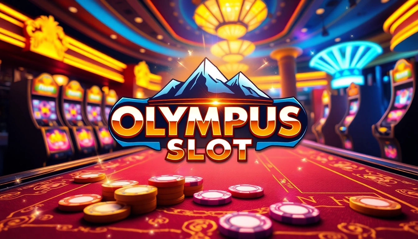 Mainkan permainan Olympus slot yang seru di kasino mewah dengan warna-warna cerah dan pencahayaan dinamis.