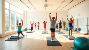 台東区のモダンなスタジオでピラティスを実践するクライアントたち。健康とウェルネスを促進。