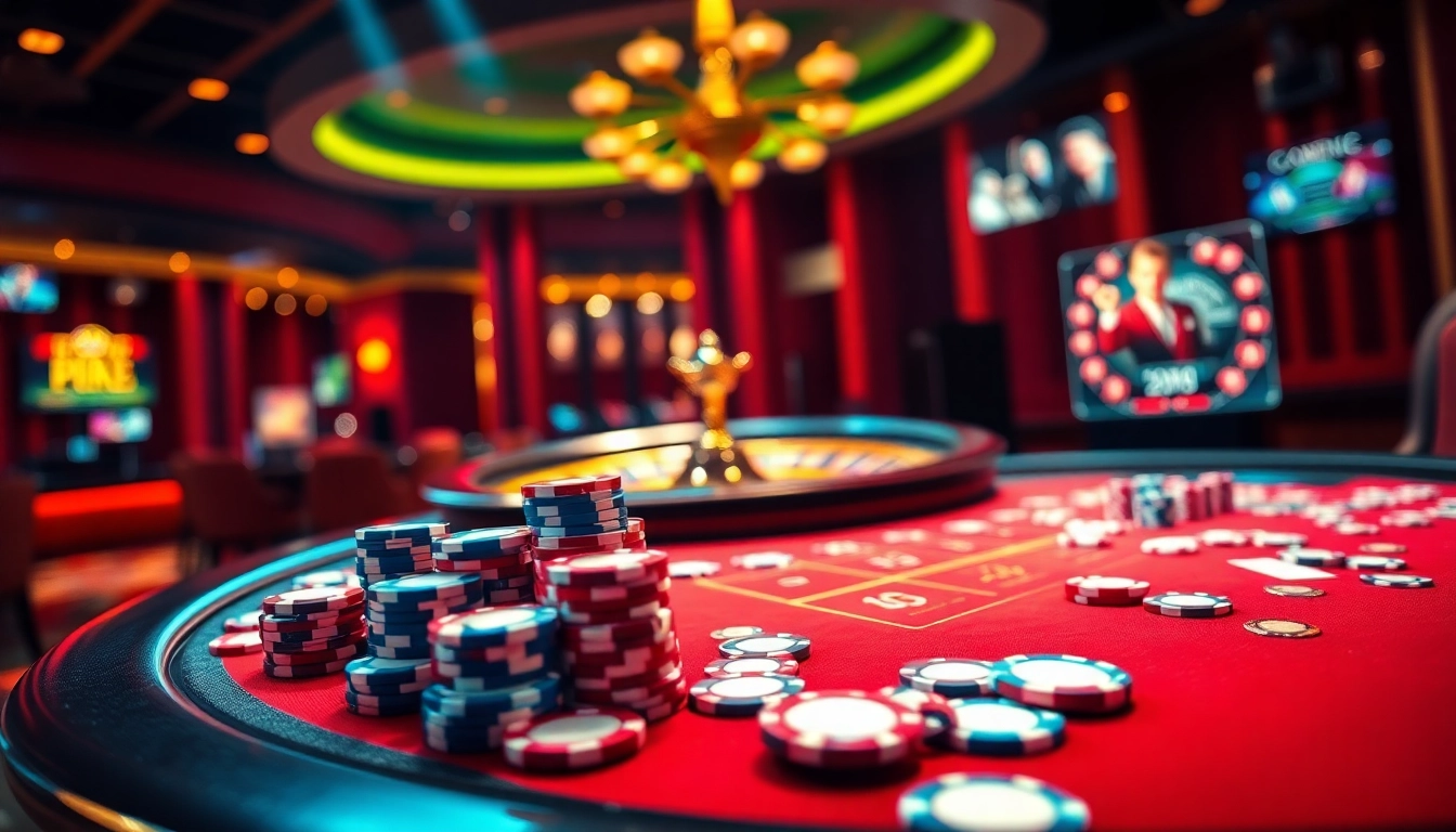 Playing exciting porn games ai at a luxury casino table surrounded by colorful chips and cards.