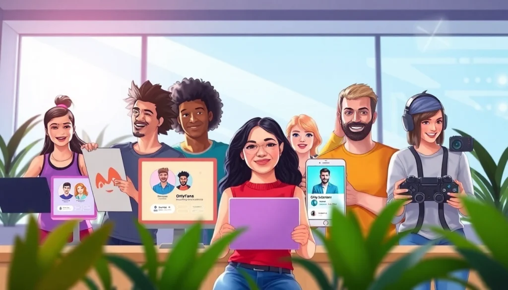 OnlyFans Nearby Creators displayed in a vibrant digital landscape showcasing diverse talents.