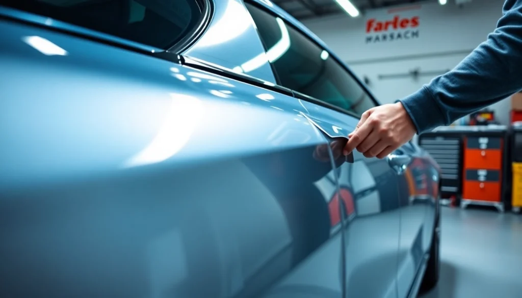 PPF winter road salt protection being expertly applied to safeguard a vehicle.