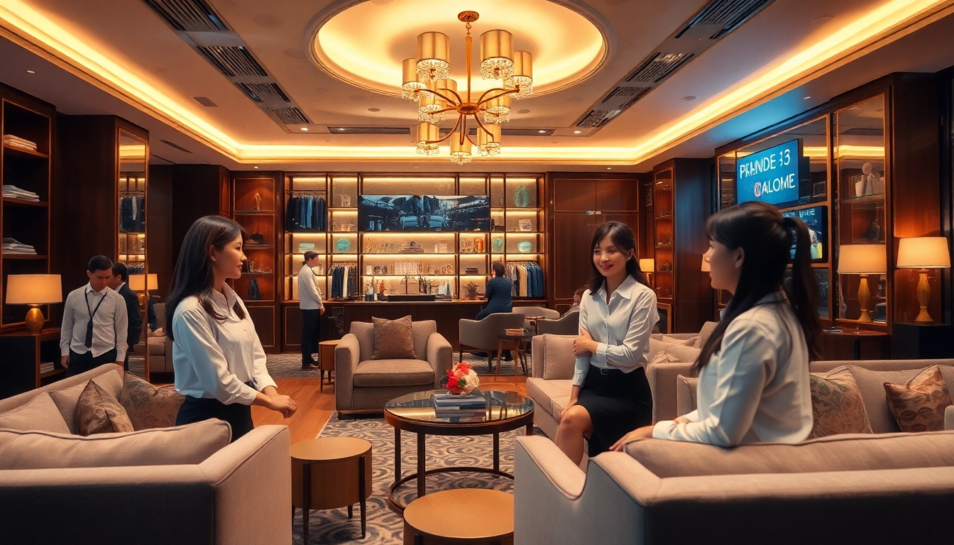 Elegant interior of 인계동셔츠룸 with attractive staff creating a welcoming atmosphere.