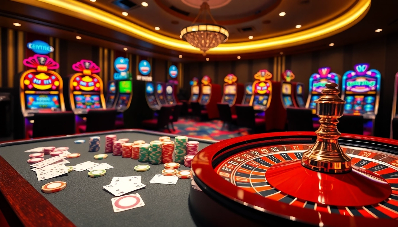 Experience the thrill of gta togel at a vibrant casino with gaming tables, chips, and slot machines.