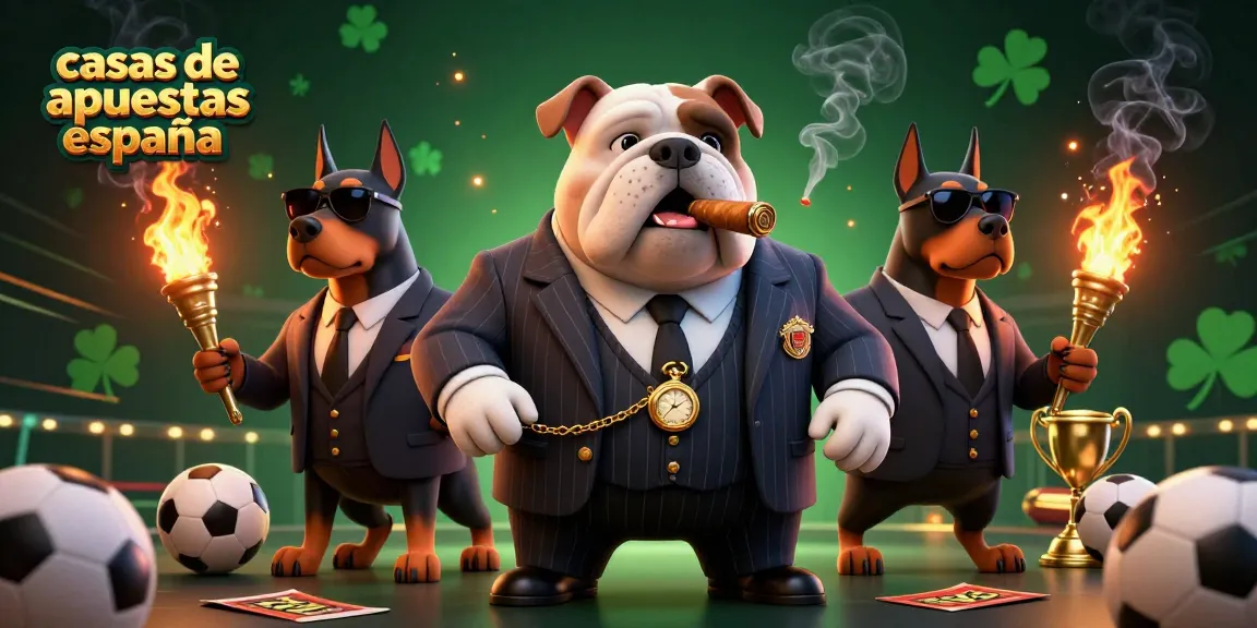 Casas de apuestas en España presentan una emocionante escena de apuestas deportivas con un bulldog mafioso y sus dos guardaespaldas.