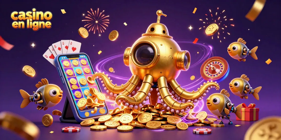 Jouer au casino en ligne avec des machines à sous et des jeux passionnants dans une scène festive.