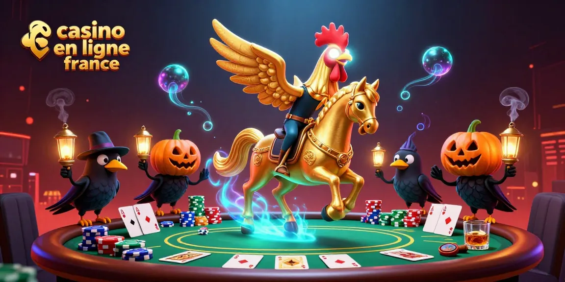 Plongez dans l'univers du casino en ligne France avec une scène dynamique et colorée mettant en vedette des personnages intrigants.