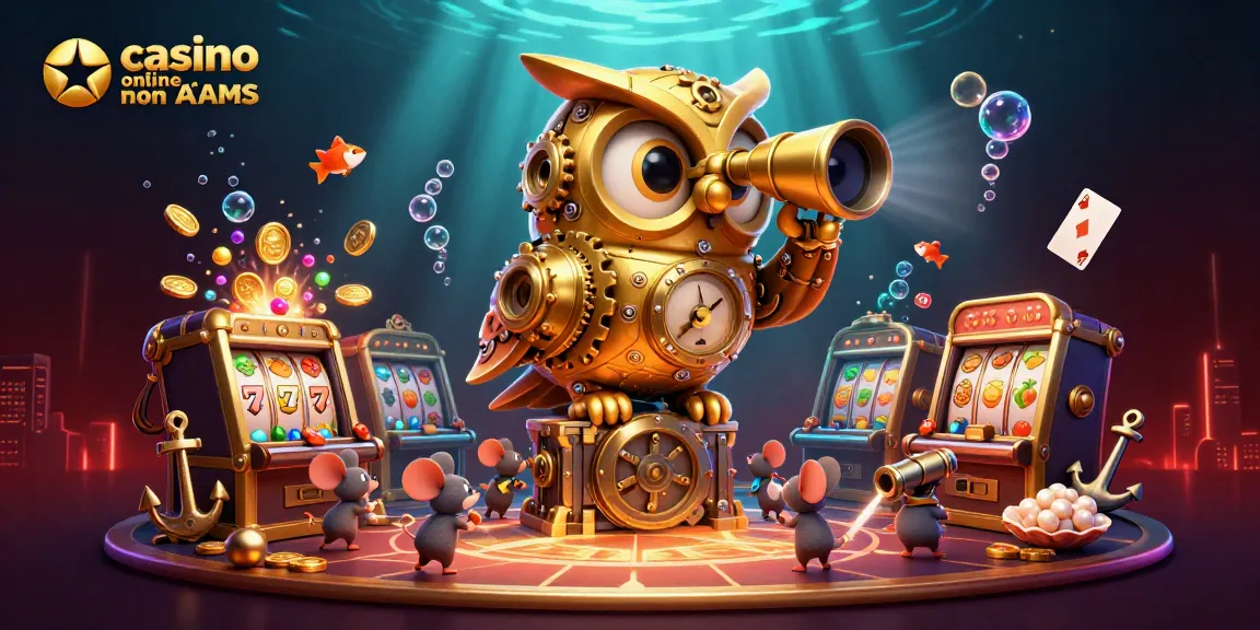 Gioca e vinci nei migliori casino online non AAMS con il gufo dorato che esplora il mondo del gioco.