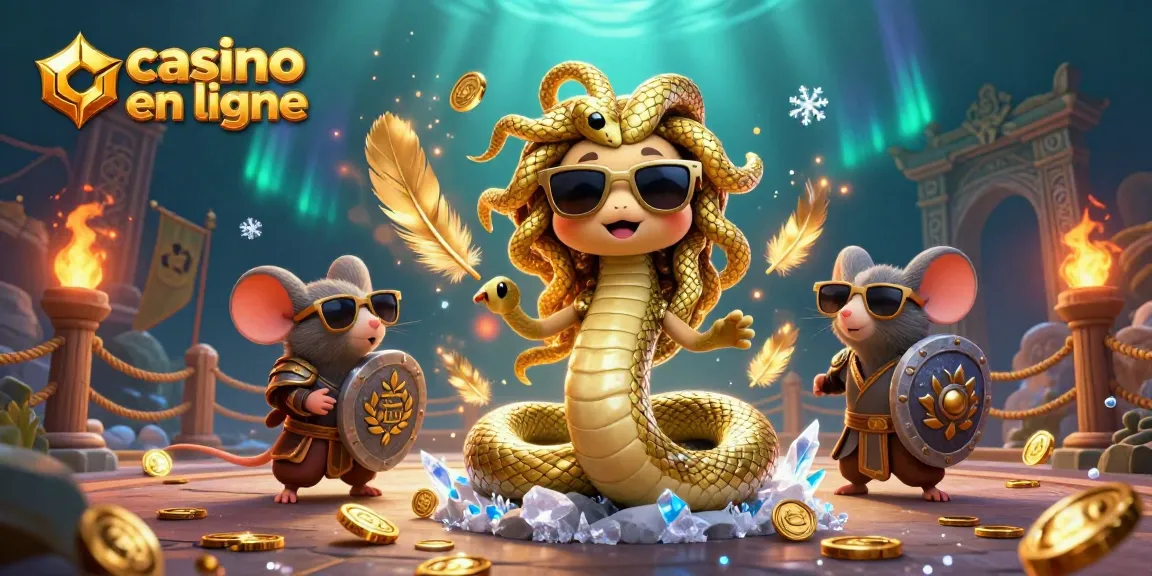 Explorez le casino en ligne avec une illustration attrayante d'un monde de jeux dynamiques.