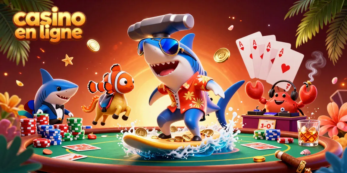 Jouez au casino en ligne et gagnez avec des personnages animés sur une scène dynamique.
