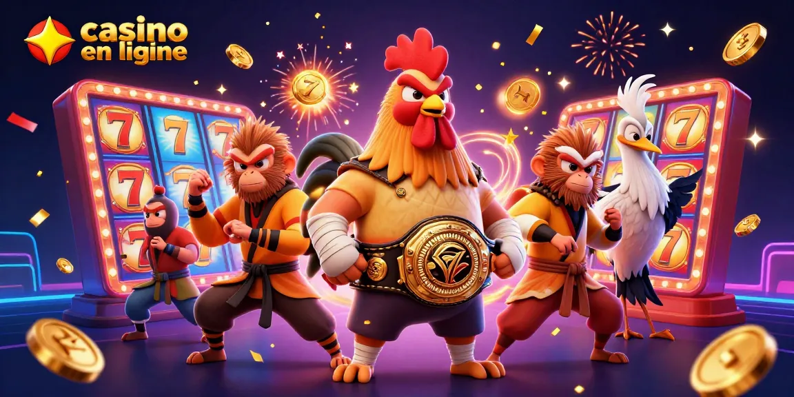 Jouez avec un casino en ligne en remportant des jackpots et en récoltant des pièces d'or dans cette scène dynamique.