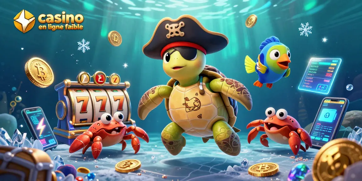 Jouez aux casinos en ligne fiables avec un pirate tortue dans un monde 3D rempli de trésors.