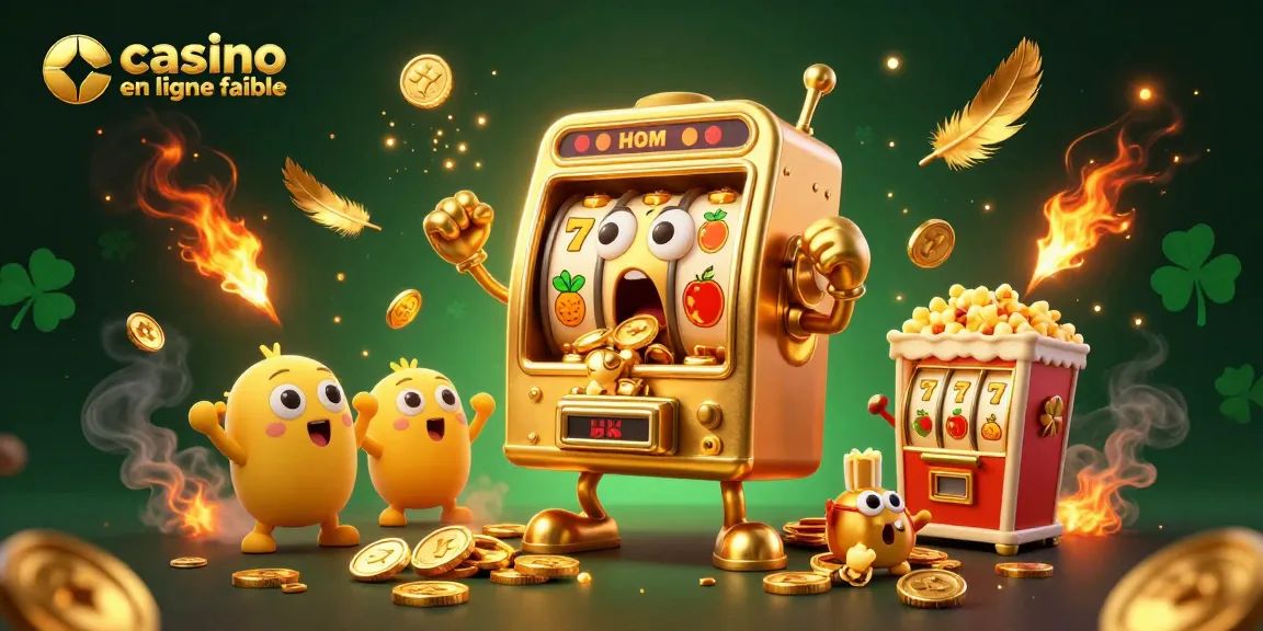 Gagnez avec le casino en ligne fiable en voyant des machines à sous dorées s'animant dans un décor festif.