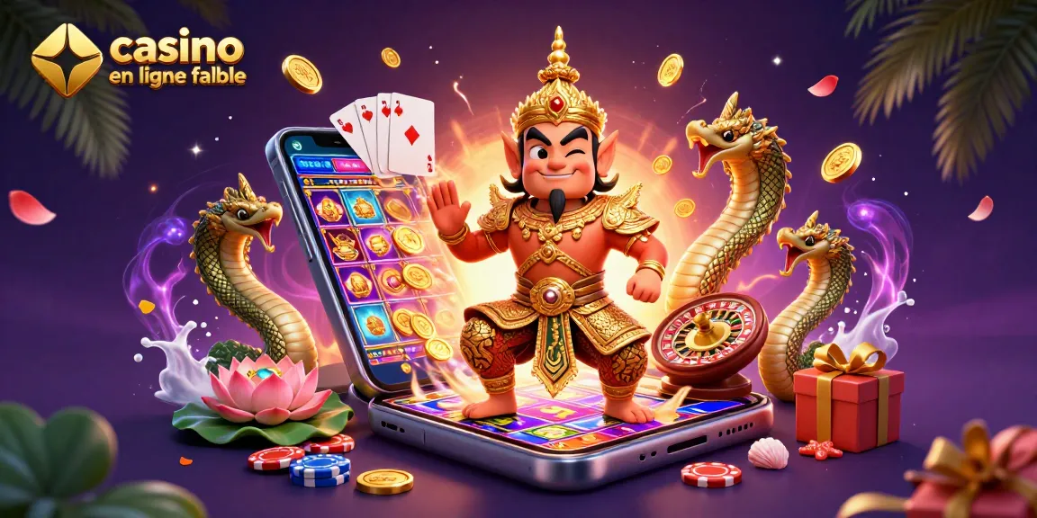 Jouez sur un casino en ligne fiable avec des gardiens thaïlandais et des éléments de jeu colorés.