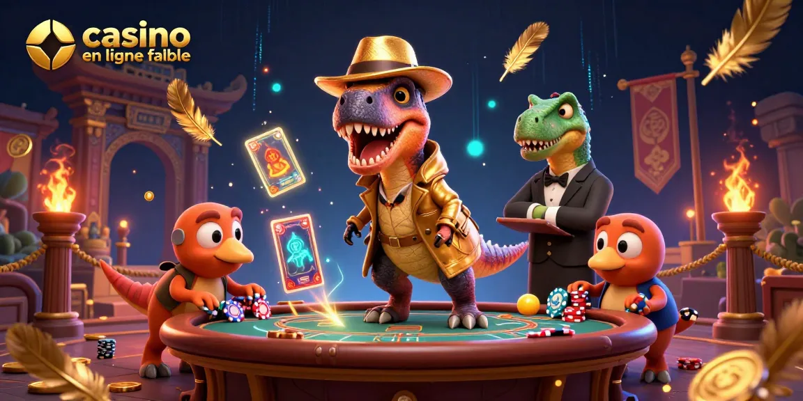 Le velociraptor à la table de blackjack représente un casino en ligne fiable avec un jeu engagé.