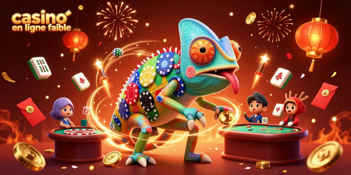 Jouer au casino en ligne fiable avec un dragon chameau et des symboles de chance qui flottent.