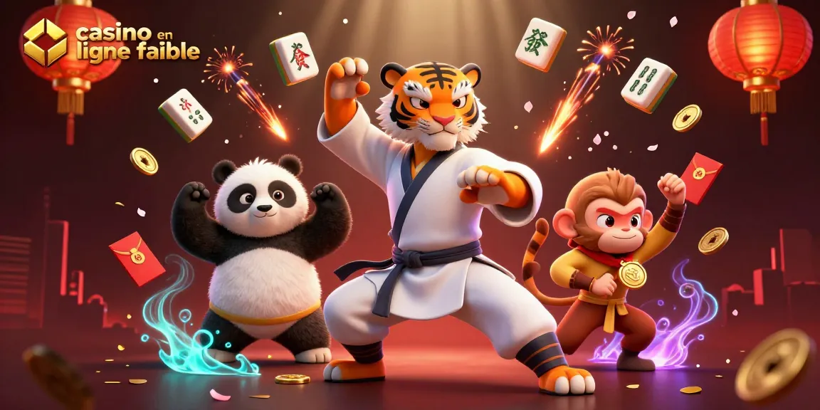 Casino en ligne fiable : Tiger master et panda en pleine action dans un univers de jeux d'argent.