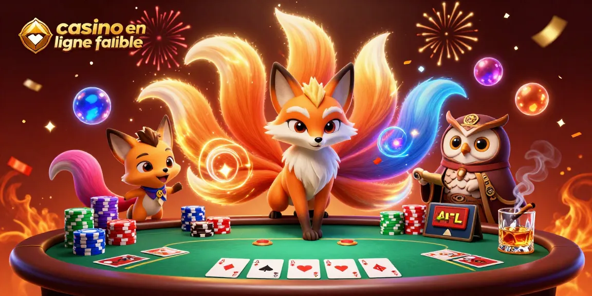 Jouer à des jeux de hasard passionnants dans un casino en ligne fiable avec un renard à neuf queues et un hibou sage.