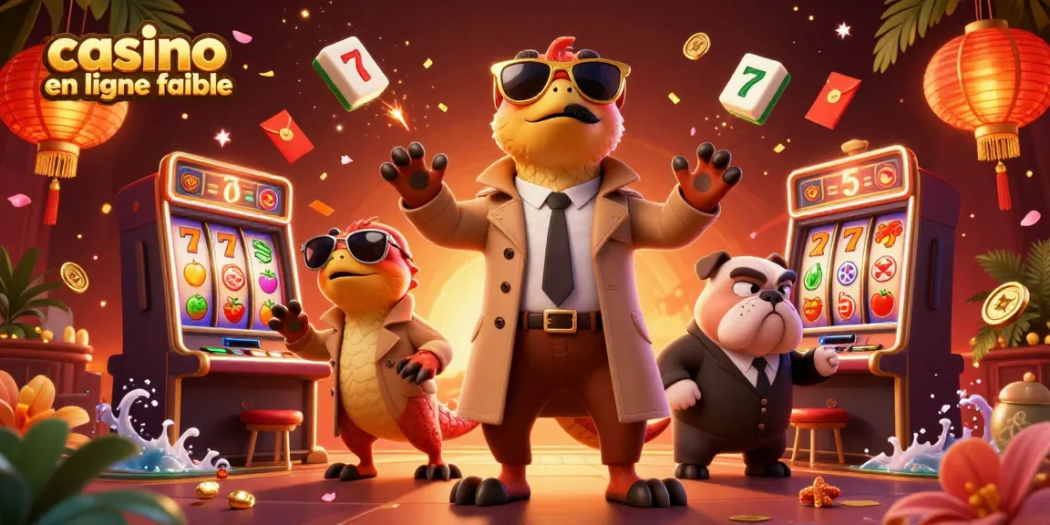 Illustration de trois raptors déguisés en une personne dans un casino en ligne fiable.