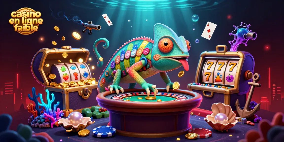 Admirez cette illustration animée de chameleon en ligne fiable dans un monde de jeux, avec des trésors scintillants.